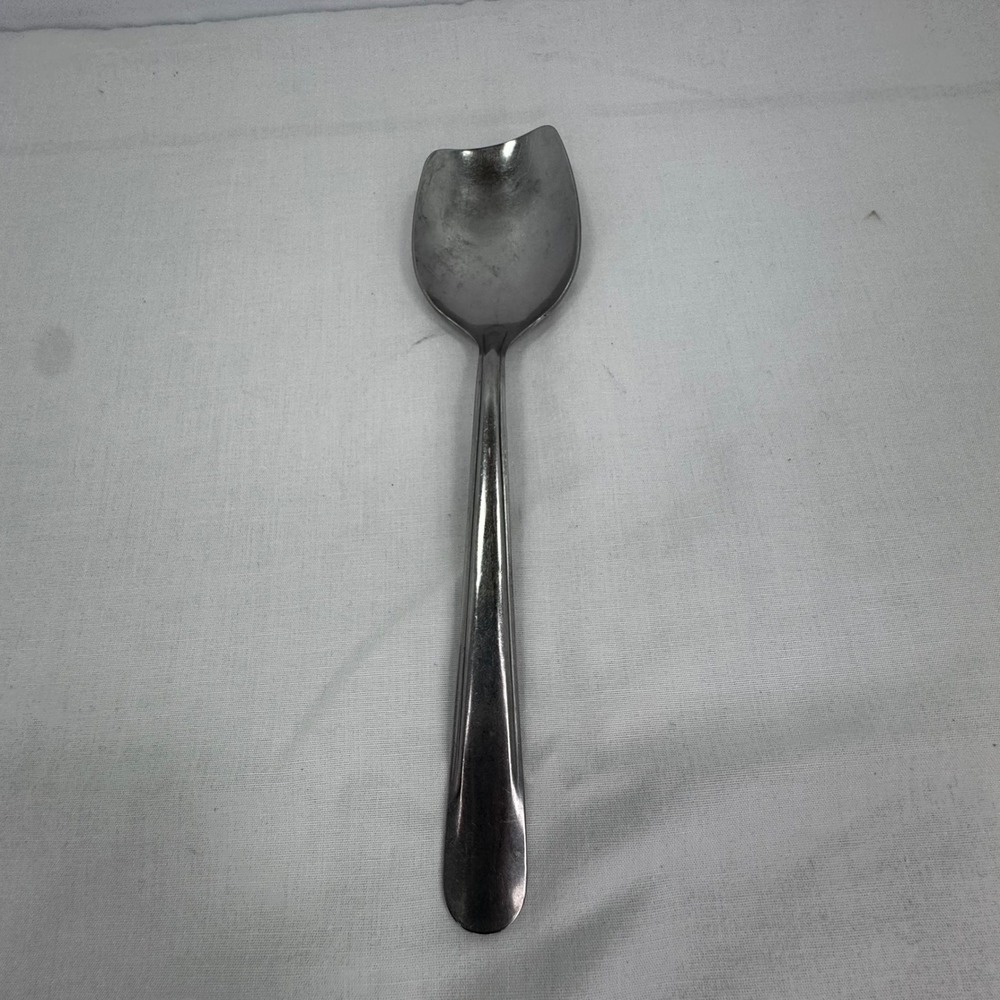 1960s Stainless Steel Ice Cream Spade Spoon Square Tip Dessert Scraper 8.5 Inch